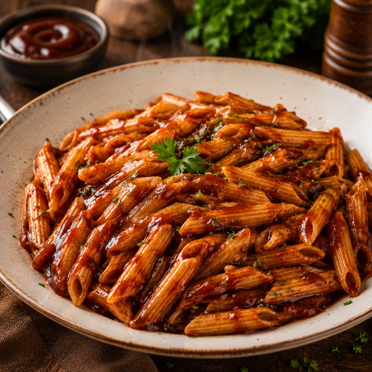 Barbekü Soslu Penne