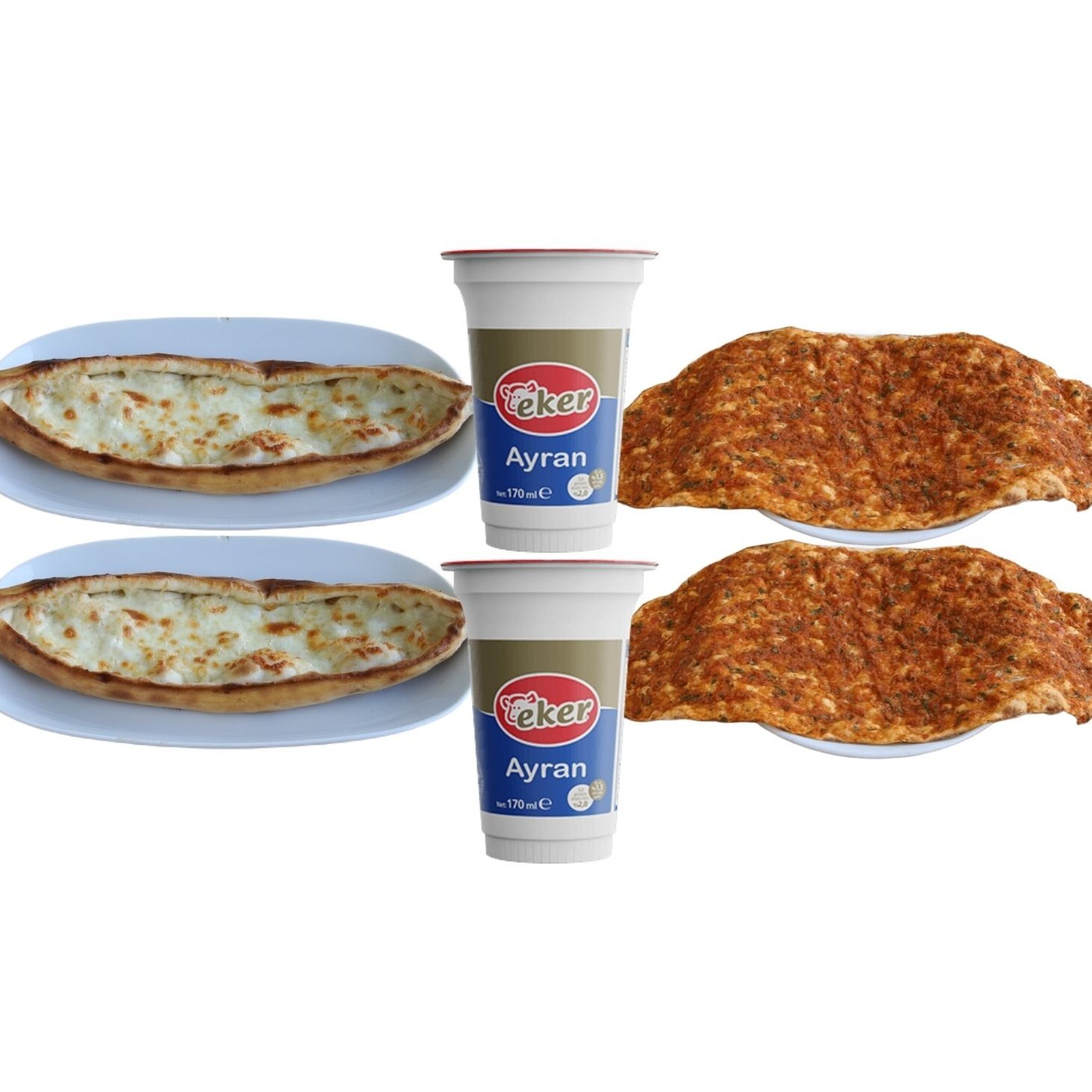 2'li Kaşarlı Cantık & 2'li Lahmacun Menü