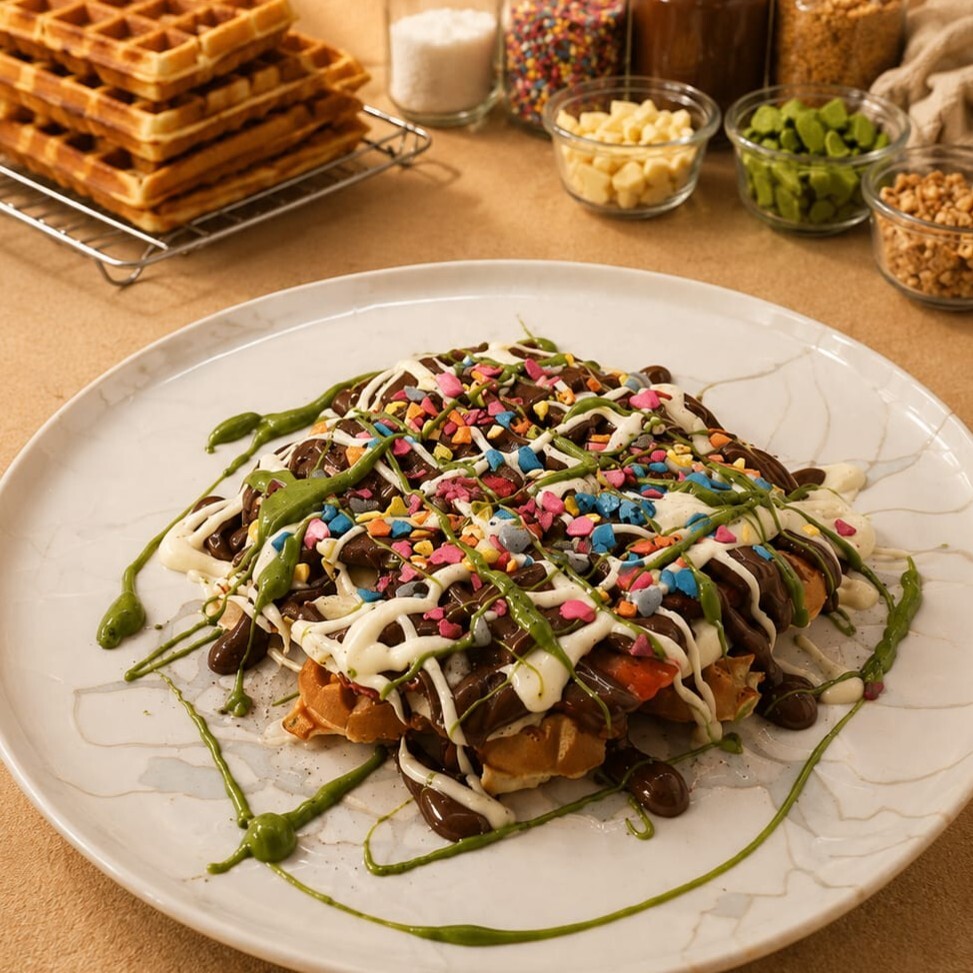 Klasik Çiçek Waffle