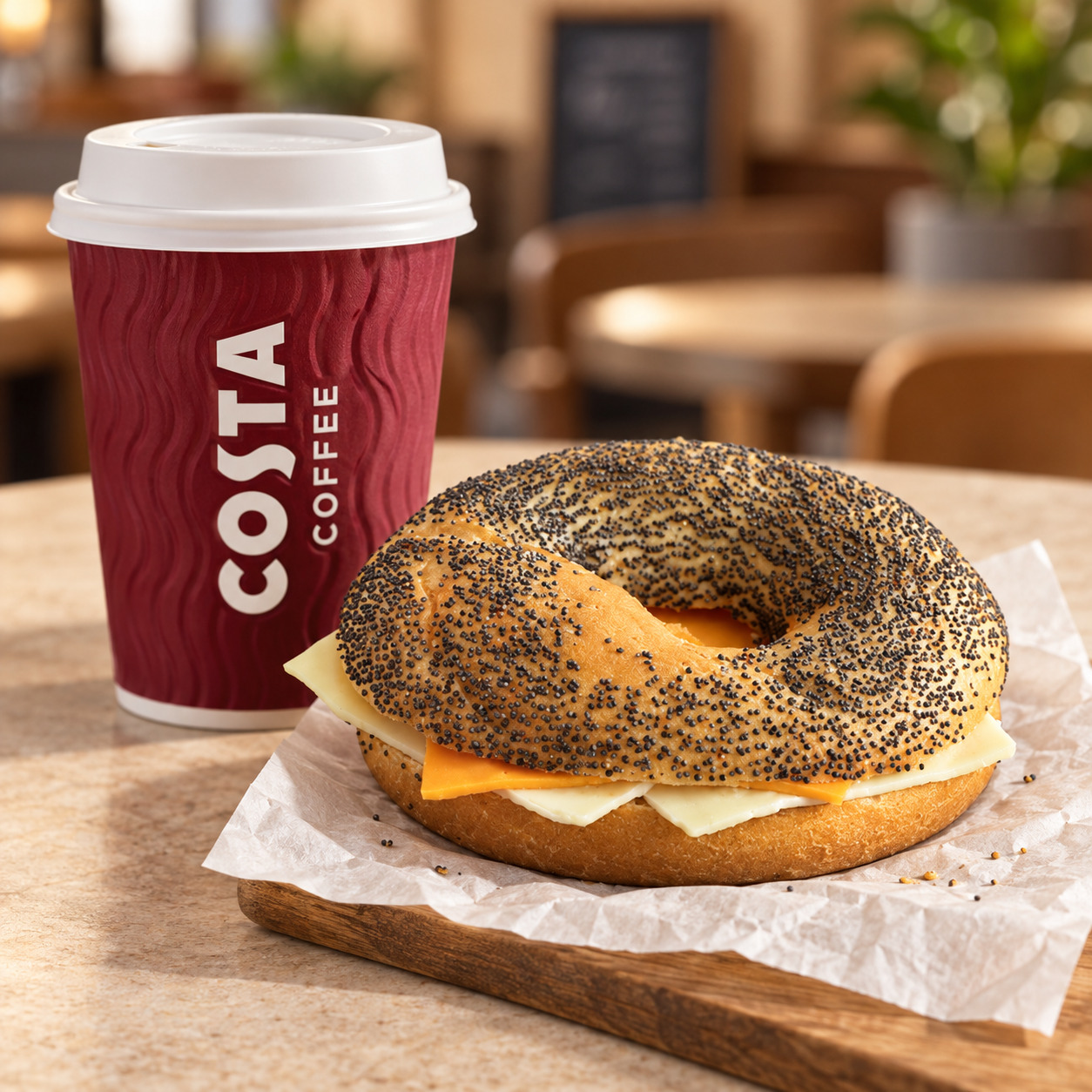 Günaydın Menüsü Americano ve Cheesy Bagel