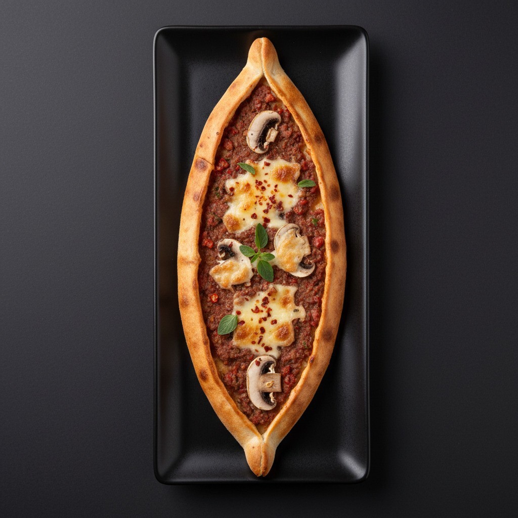 Kıymalı Kaşarlı Pide