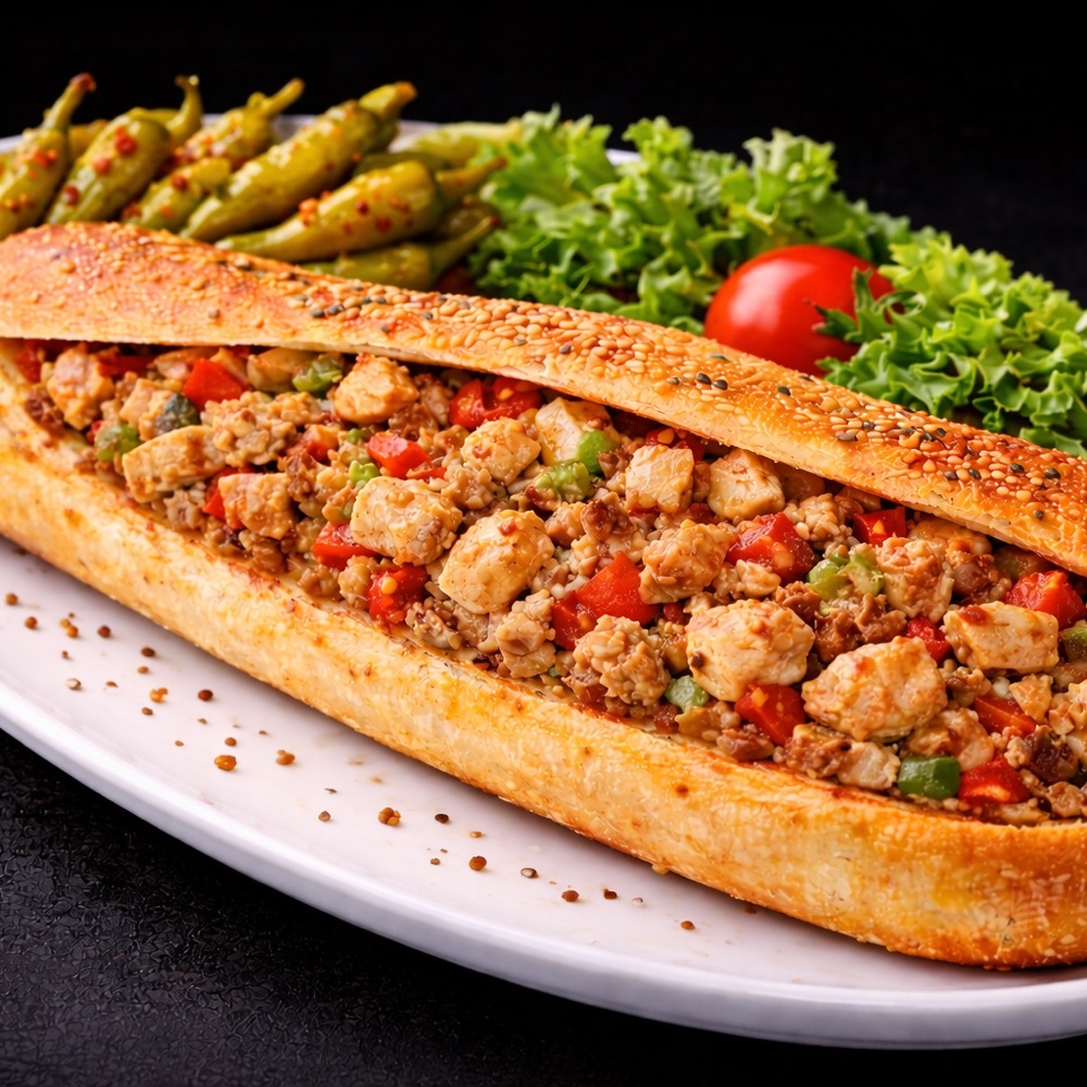 Tam Baget Ekmek Arası Tavuk Kavurma
