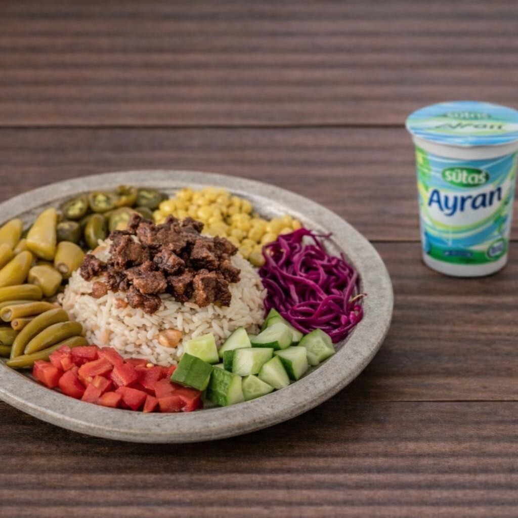 Pilav Üstü Dana Ciğer + Ayran (175 ml )