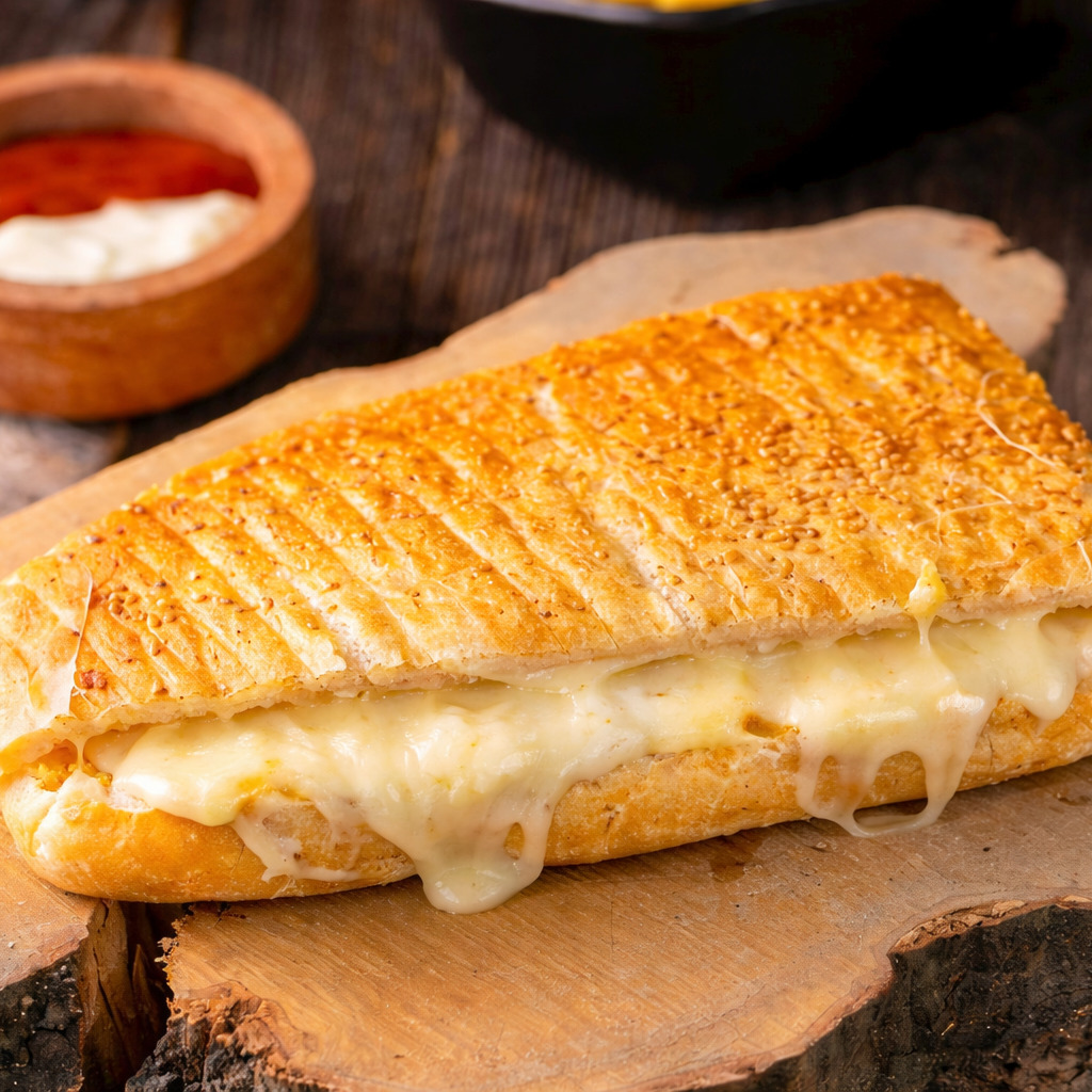 Yarım Ekmek Kaşarlı Tost