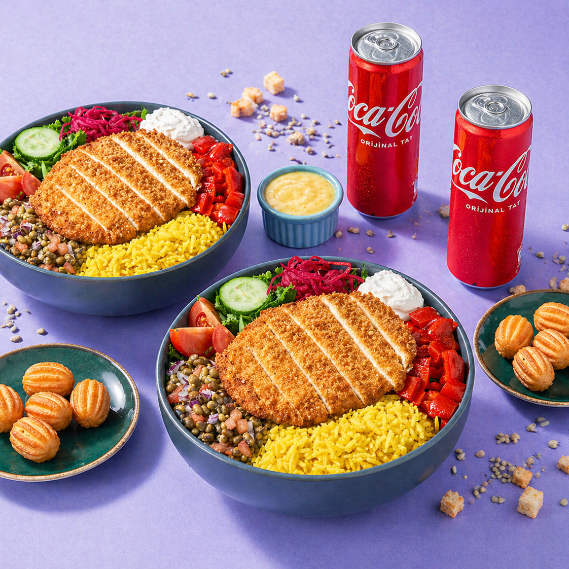 2'li Chicken Katsu Bowl - Tatlı & İçecekli Menü