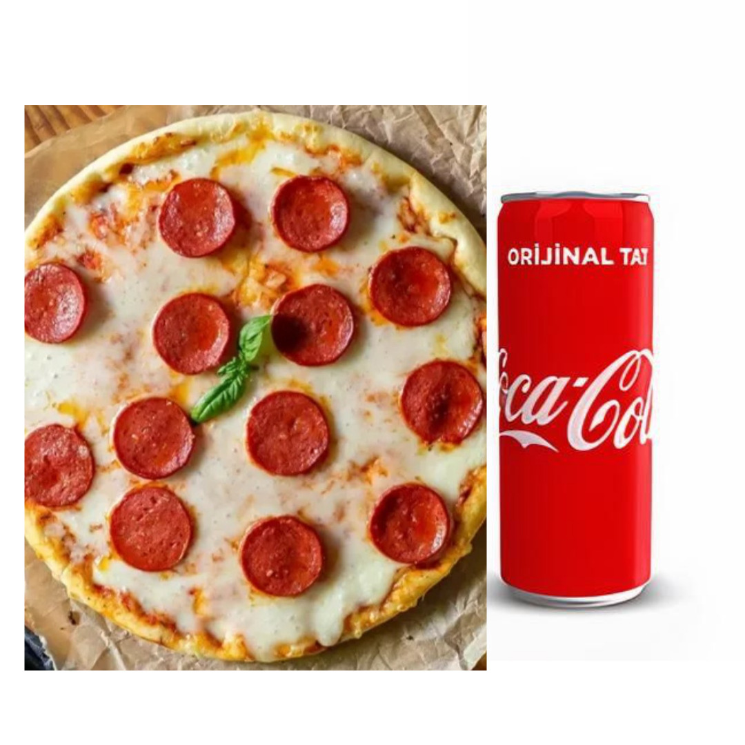 Pepperoni Pizza ( 32 cm ) & Coca Cola 330 Ml.