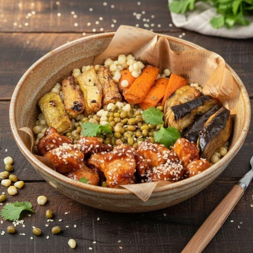 Ballı Teriyaki Soslu Tavuklu Bowl