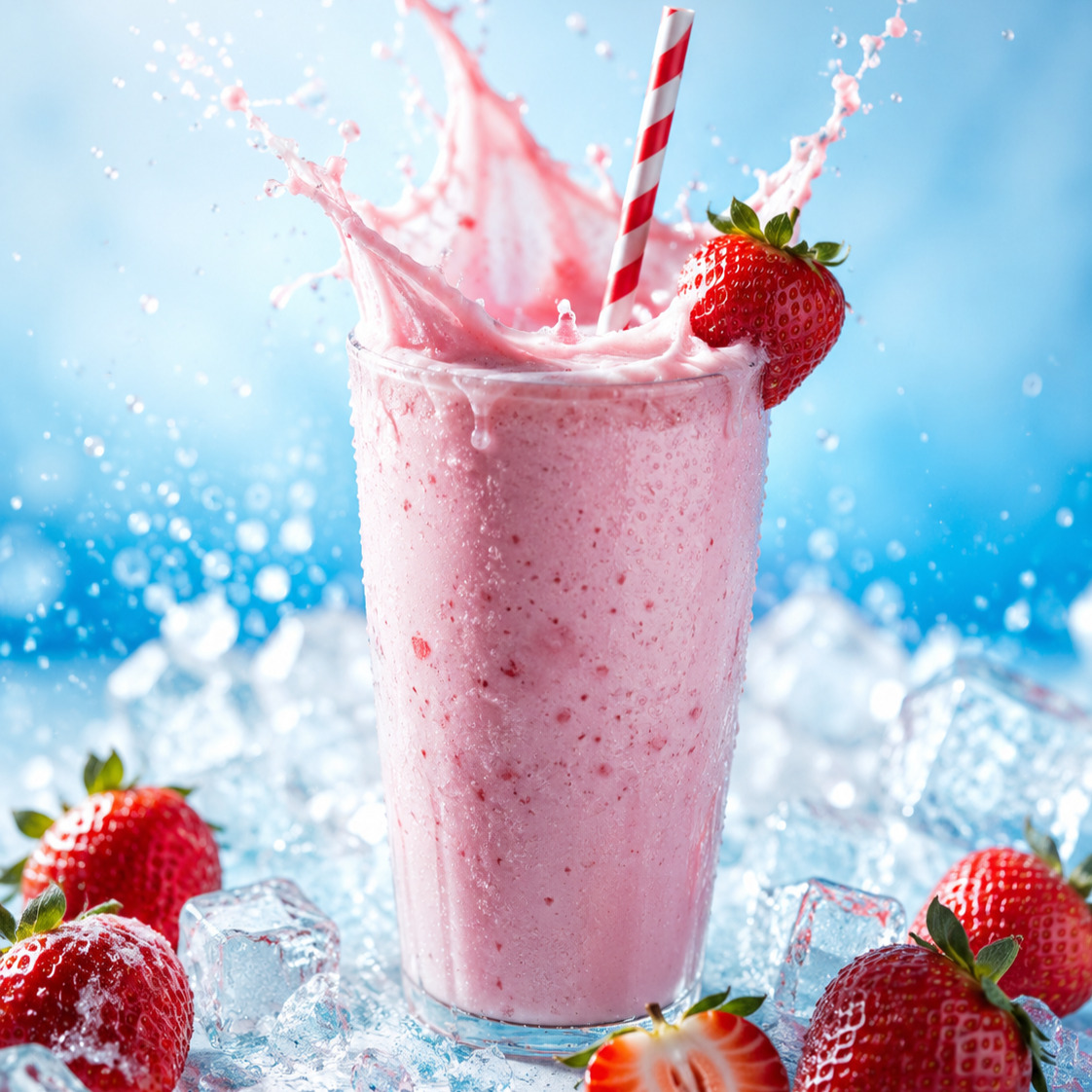 Çilekli Milkshake (14 Oz.)