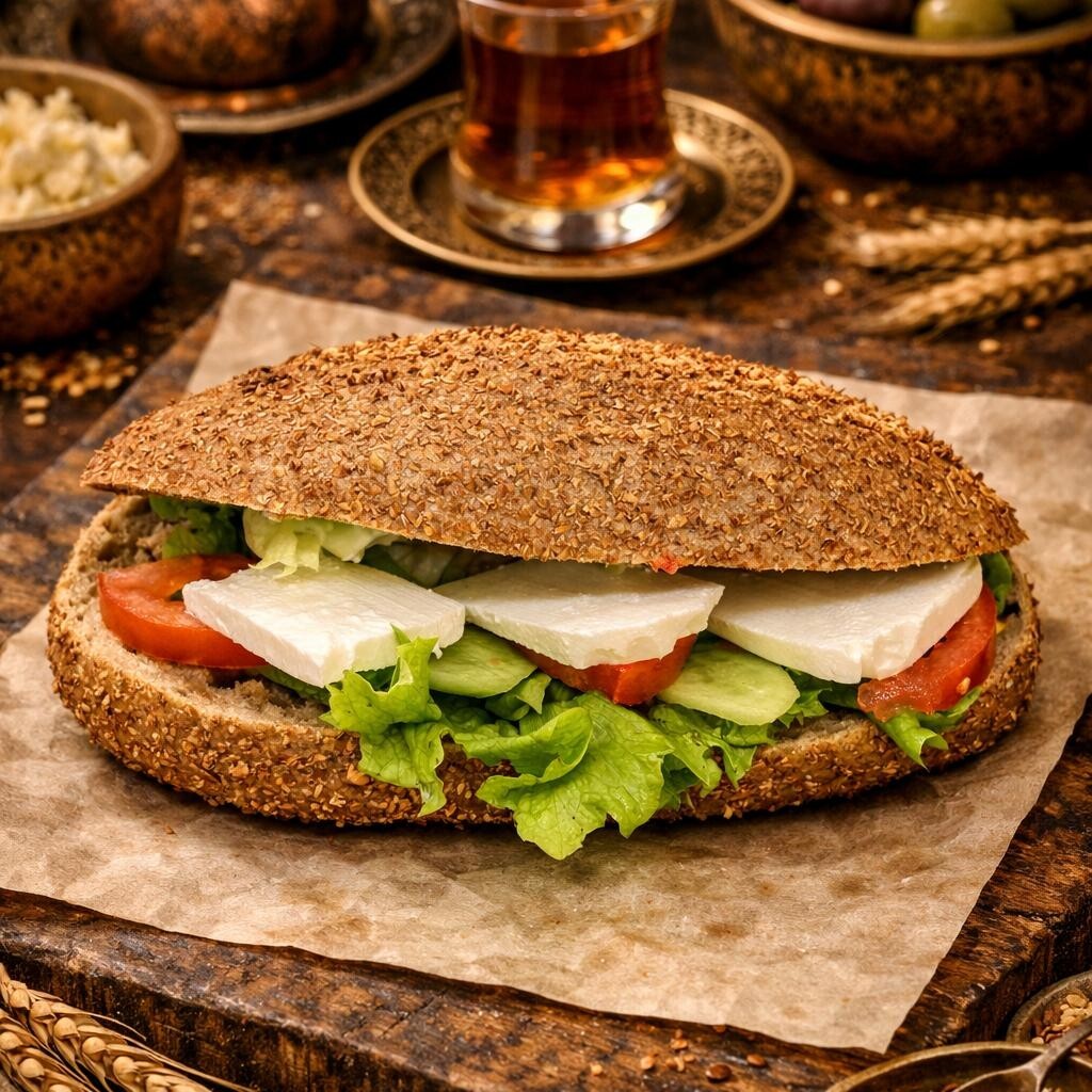 Kepek Ekmek Arası Beyaz Peynirli Soğuk Sandviç