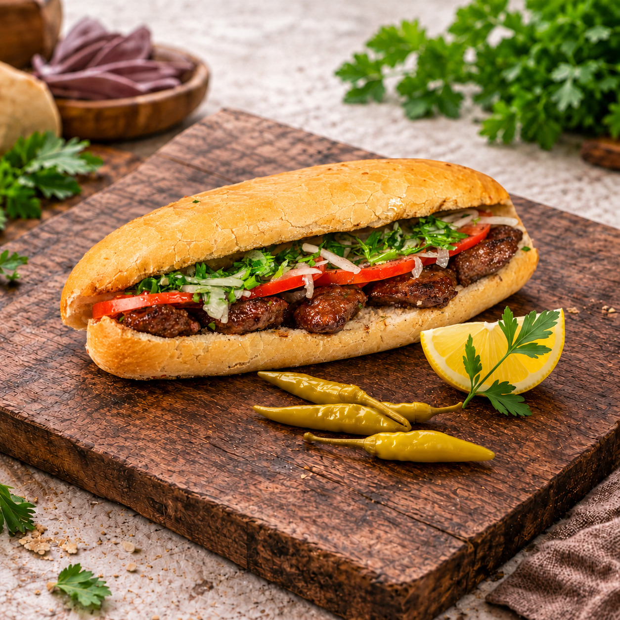 Kömür Ateşinde Izgara Köfte(Ekmek Arası)