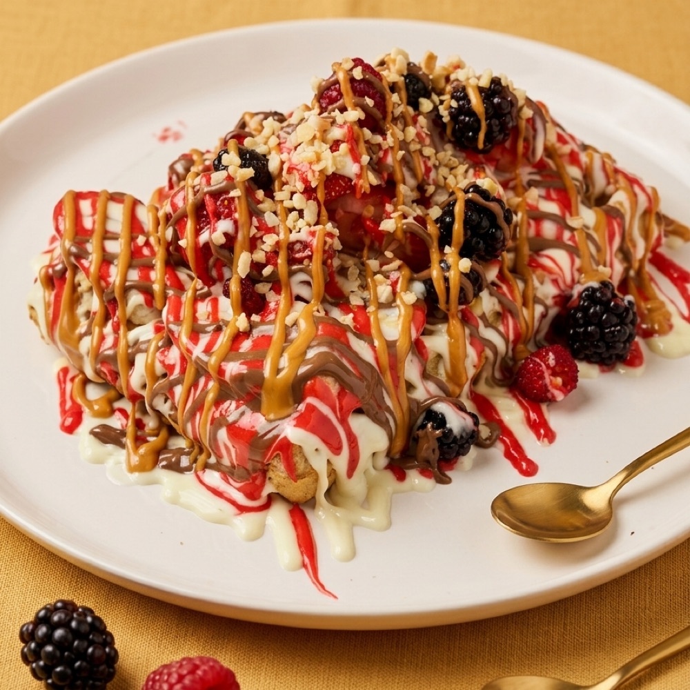 Pembe Karmaşa Bütün Waffle
