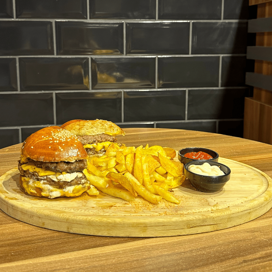 Çift Köfteli Pap Burger