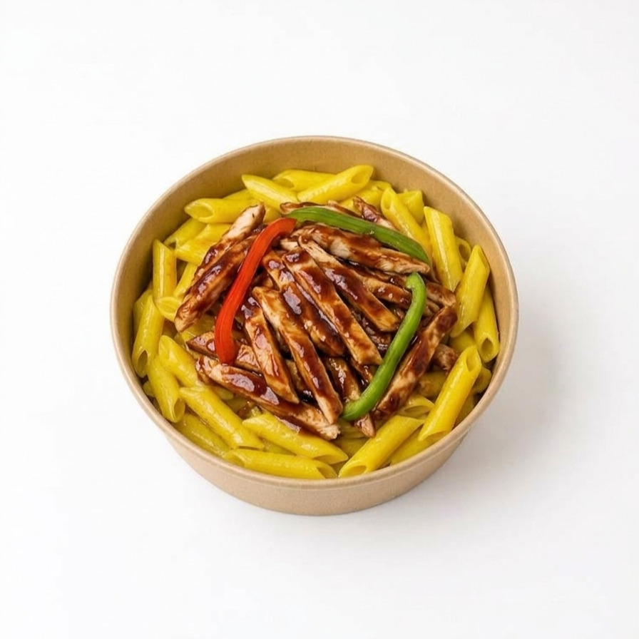 Makarna Üstü Buffalo Soslu Tavuk (Az Acılı)