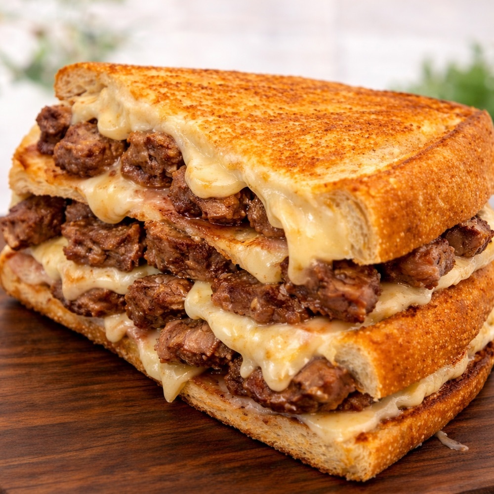 Efsane Kavurma Kaşarlı Üç Çeyrek Tost