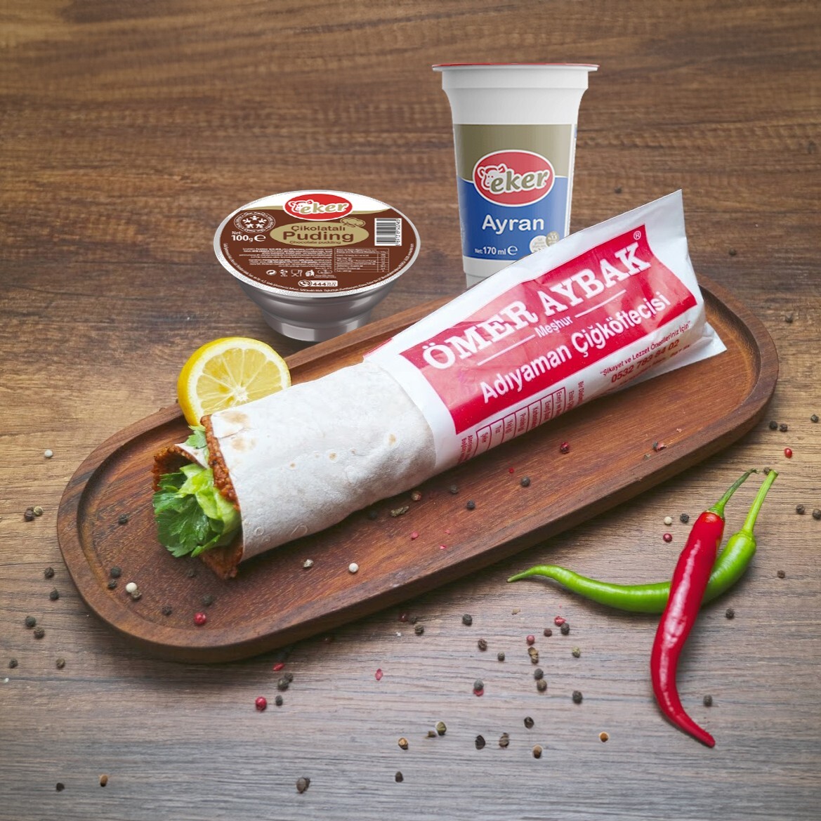 Acıktım Dürüm + Ayran + Tatlı