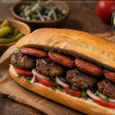 Üç Çeyrek Ekmek Arası Köfte&Sucuk