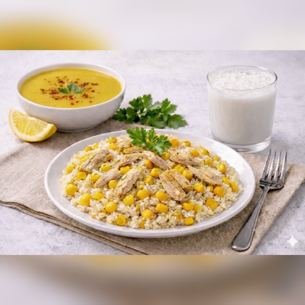 Tavuklu Mısırlı Pilav Menü 3