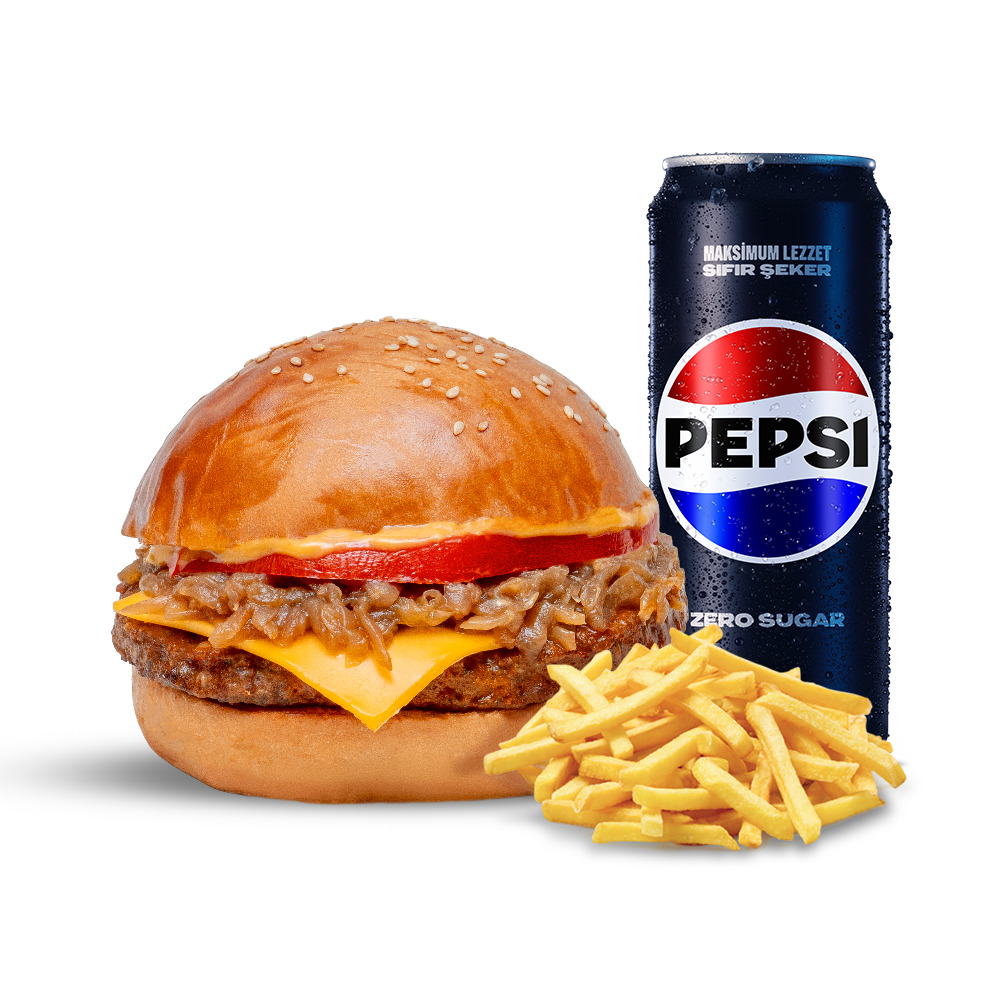 Caramelize Onion Burger Menü