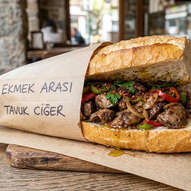 Ekmek Arası Tavuk Çiğer (100 gr)