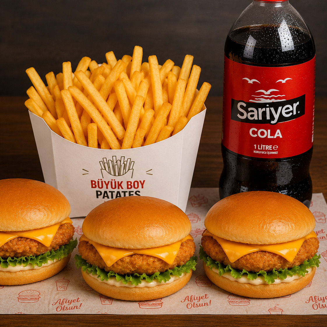 3'Lü Mini Chickeen Burger menü ( Sarıyer )