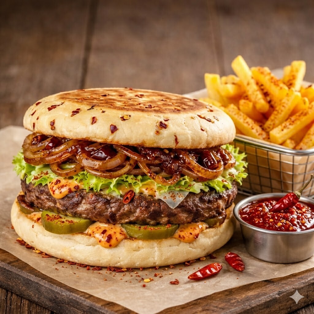 Mexican Bazlama Burger