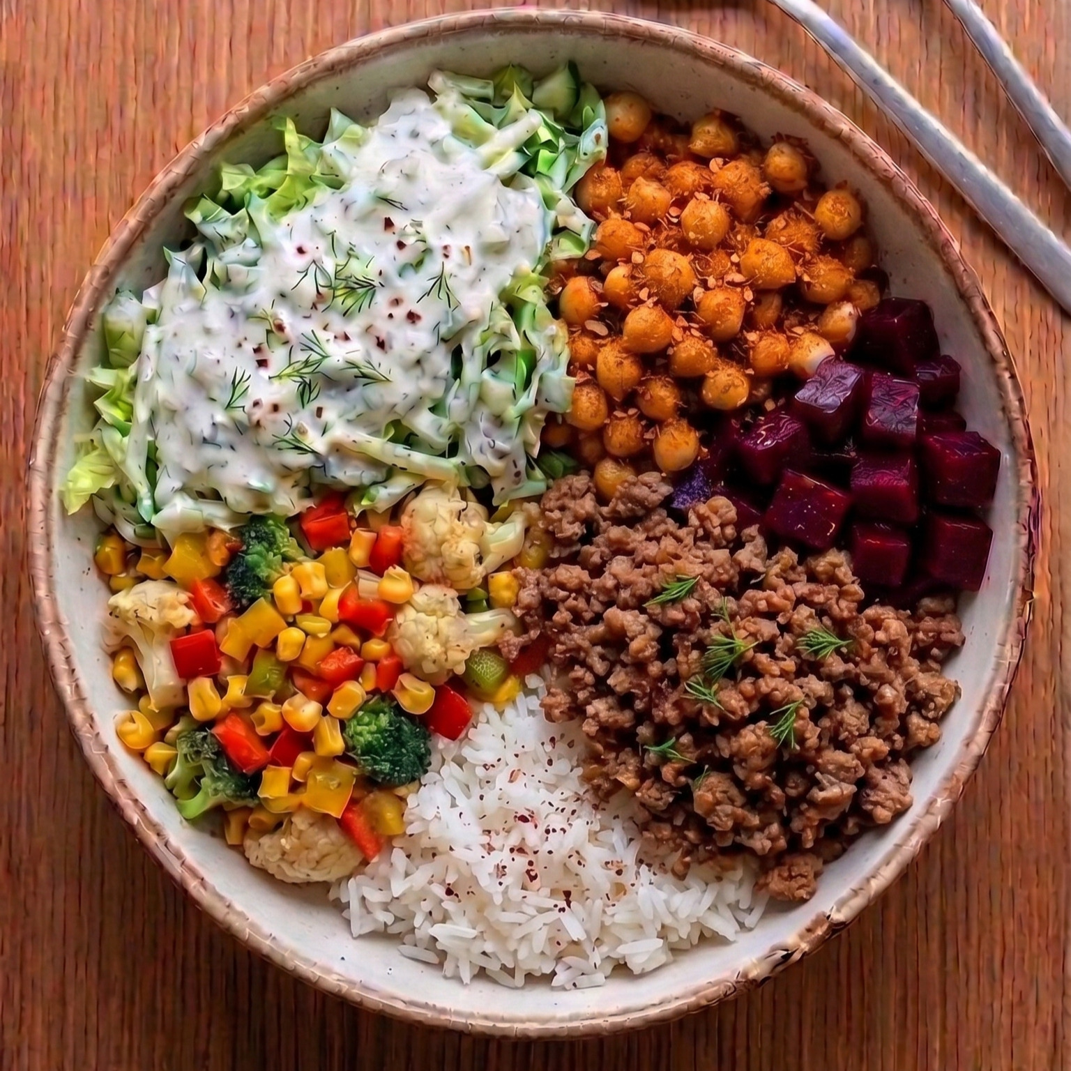 Seçeceğiniz Soslarla Dana Kıymalı Bowl