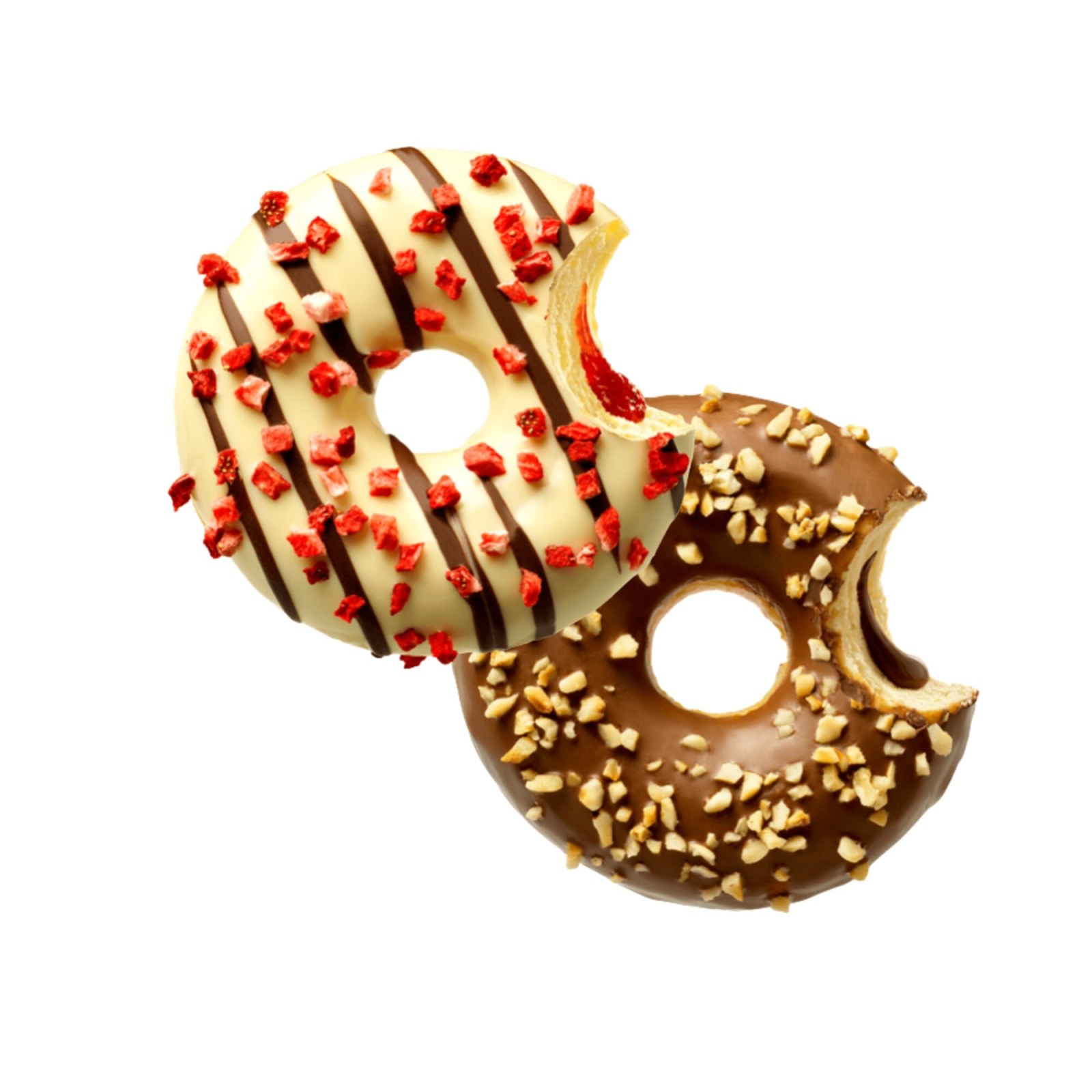 Bir Çikolatalı Bir Çilekli Donut