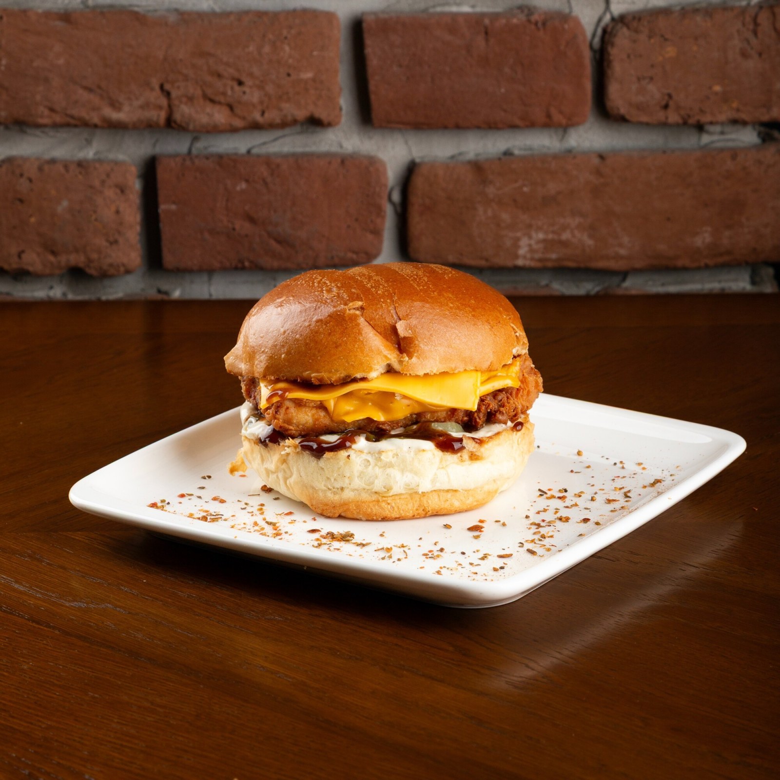 Only Smoky Delight Fried Chicken Burger