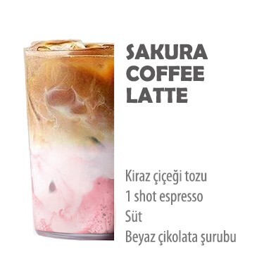Ice Sakura Coffee Latte