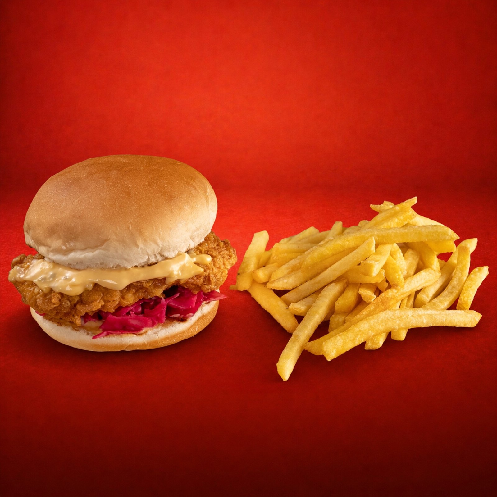 Mor Turşulu Çıtır Tavuk Burger