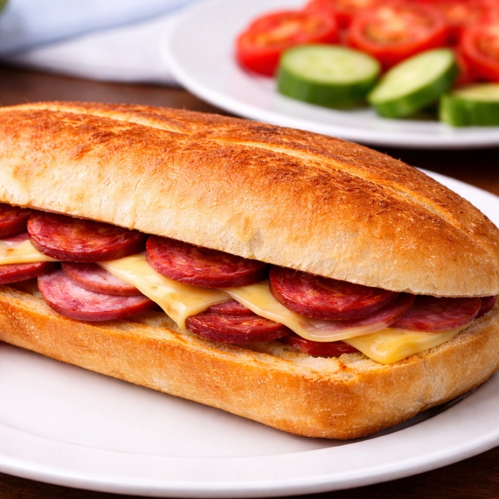 Tam Ekmek Arası Kaşarlı Sucuk Tost