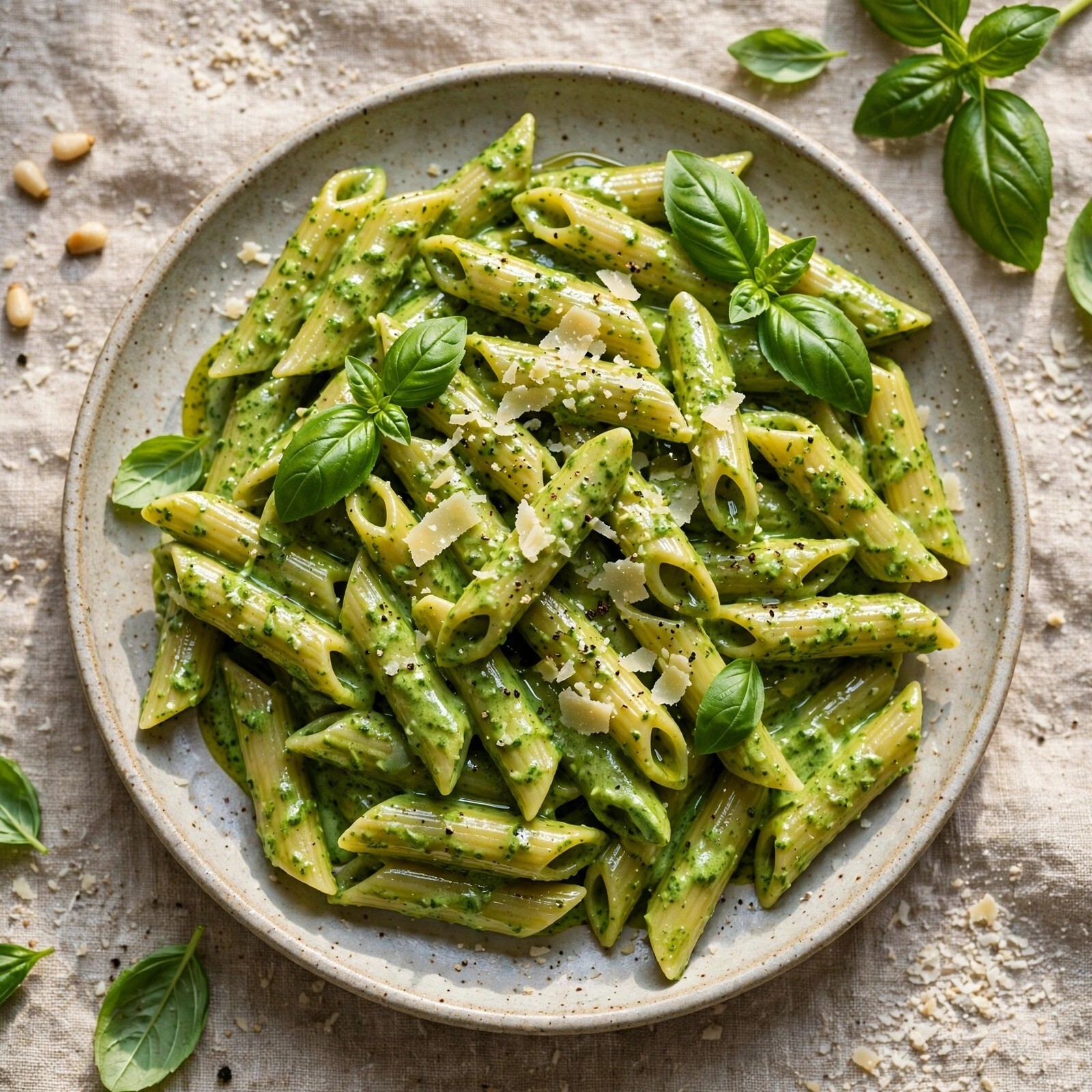 Tavuksuz Fesleğen Pesto (Penne)