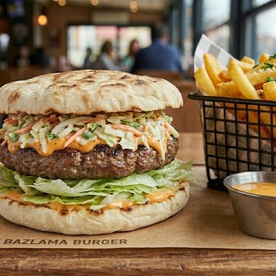 Coleslaw Bazlama Burger Menü