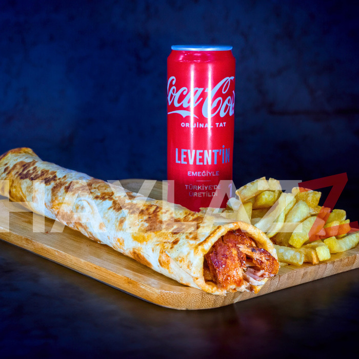 Tavuk Döner Mega Dürüm & Cips & Coca-Cola Menü