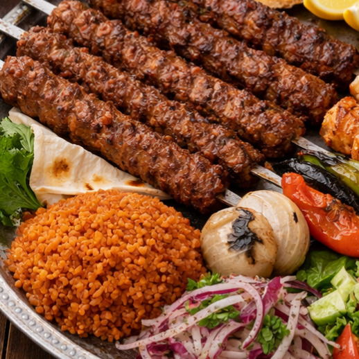 6 Adet Şiş Köfte+Pilav+Salata