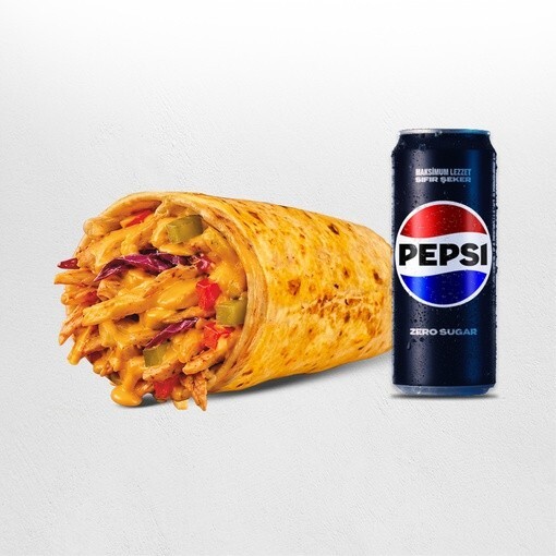 Pepsi May Burrito Cheddarlı Menü