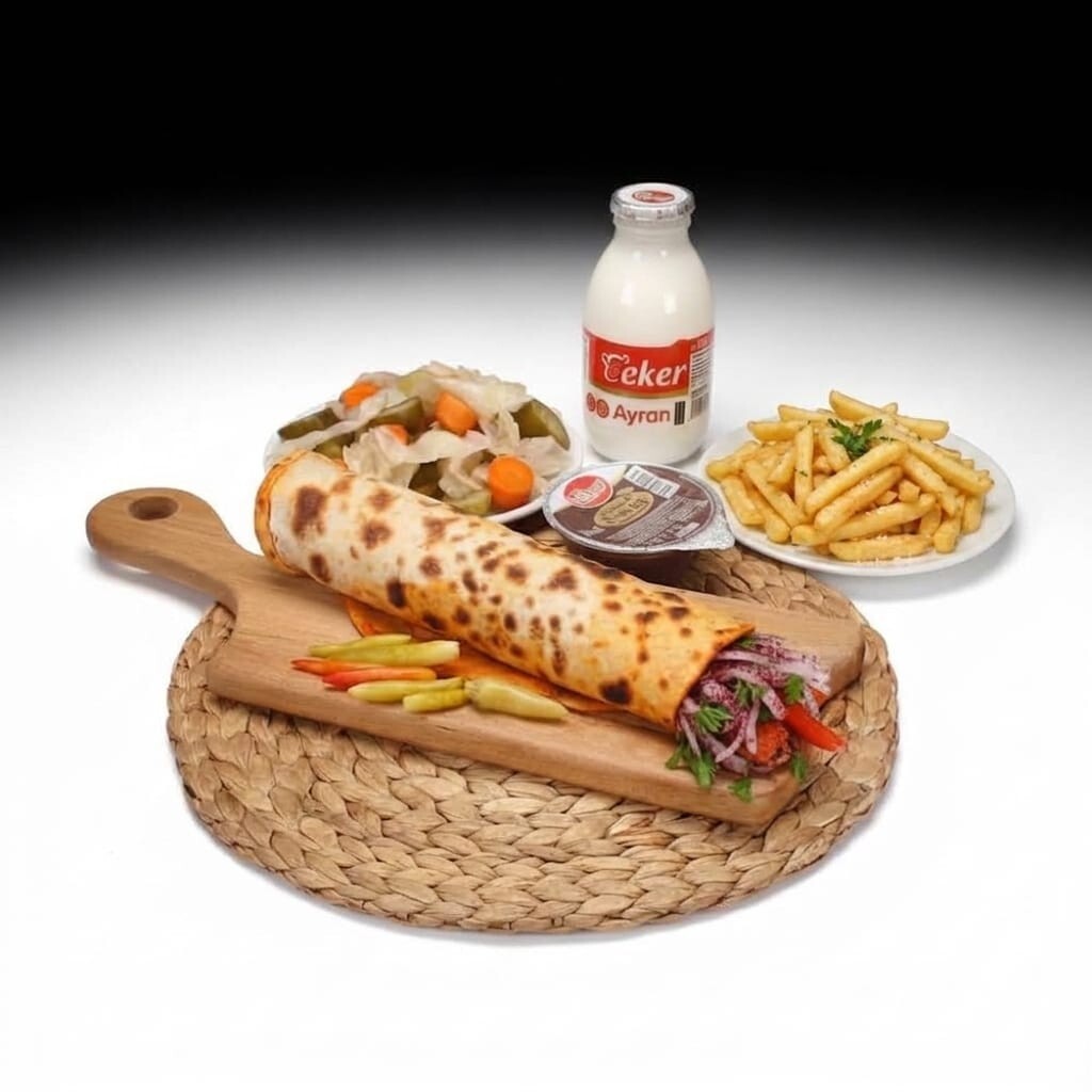 Antakya Usulü Tablacı Tavuk Döner Dürüm Menü