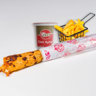 100 gr Zurna Tavuk Döner Dürüm+Patates Kızartması+Ayran