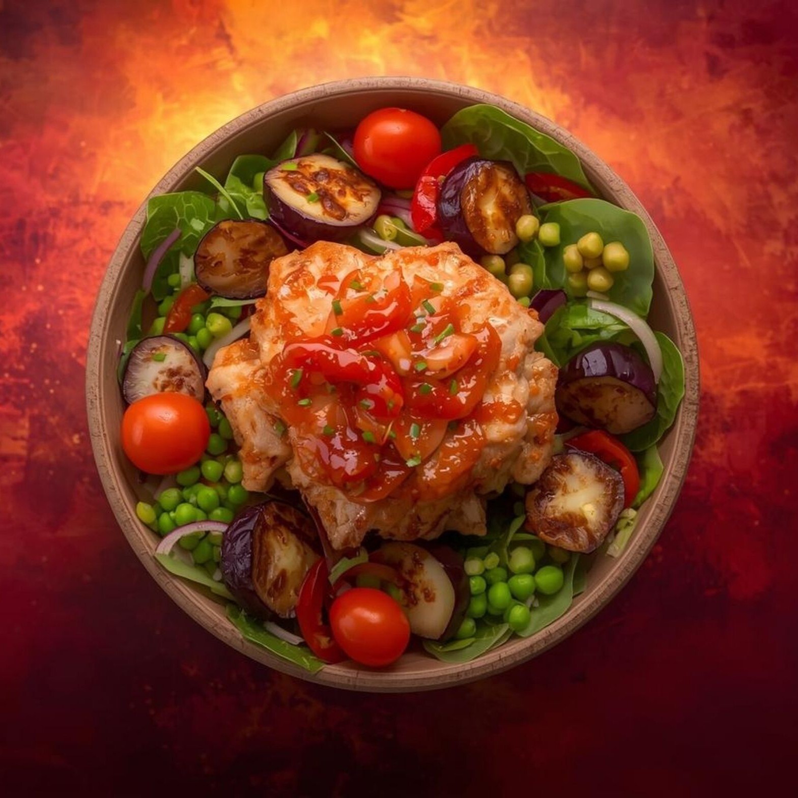 Sweet Chili Crispy Chicken Bowl