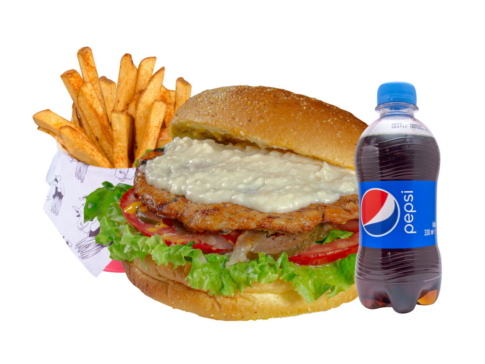 Rofkor Soslu Tavuk Burger Menü 90 Gr.