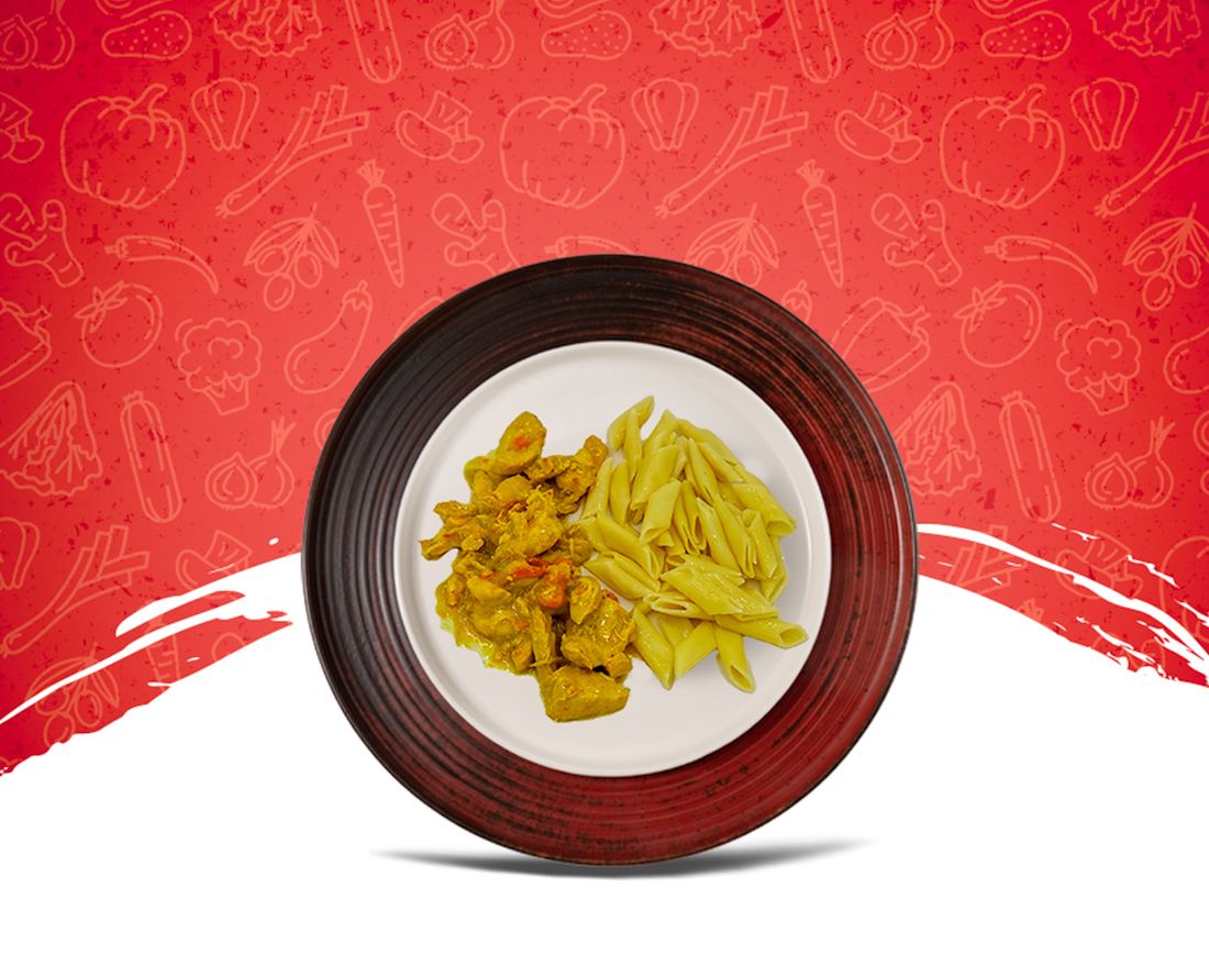 Köri Soslu Tavuk & Penne Makarna