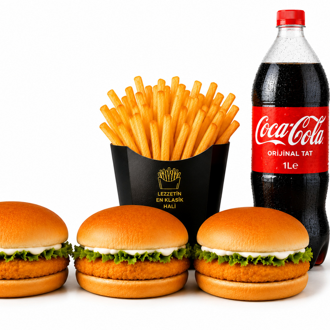 3'lü Mini Tavuk Burger Menü (Coca Cola)