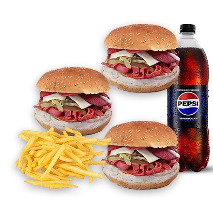 3'lü İso Burger Menü