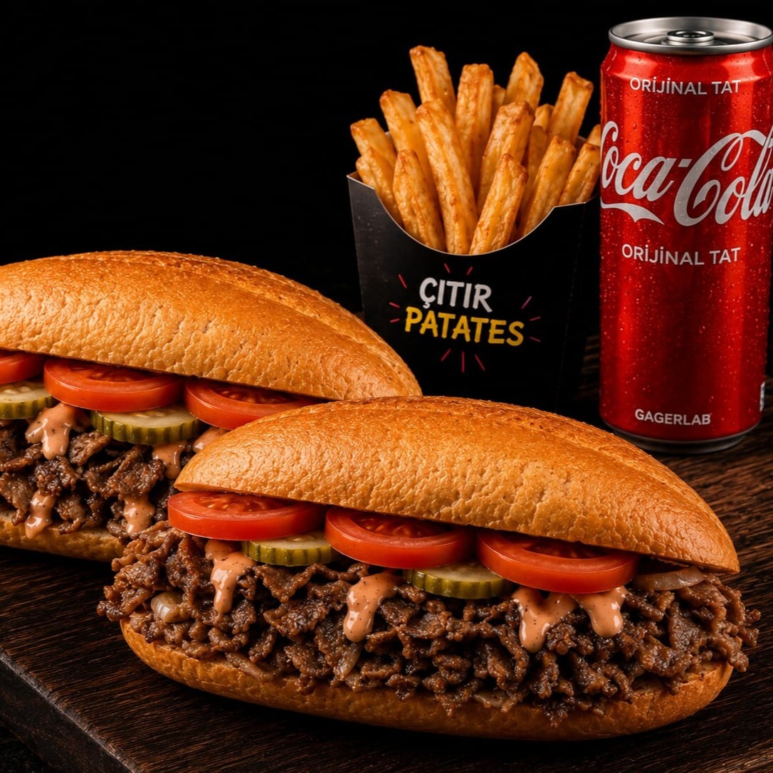 2'li Baget Ekmek Arası Et Döner Menü