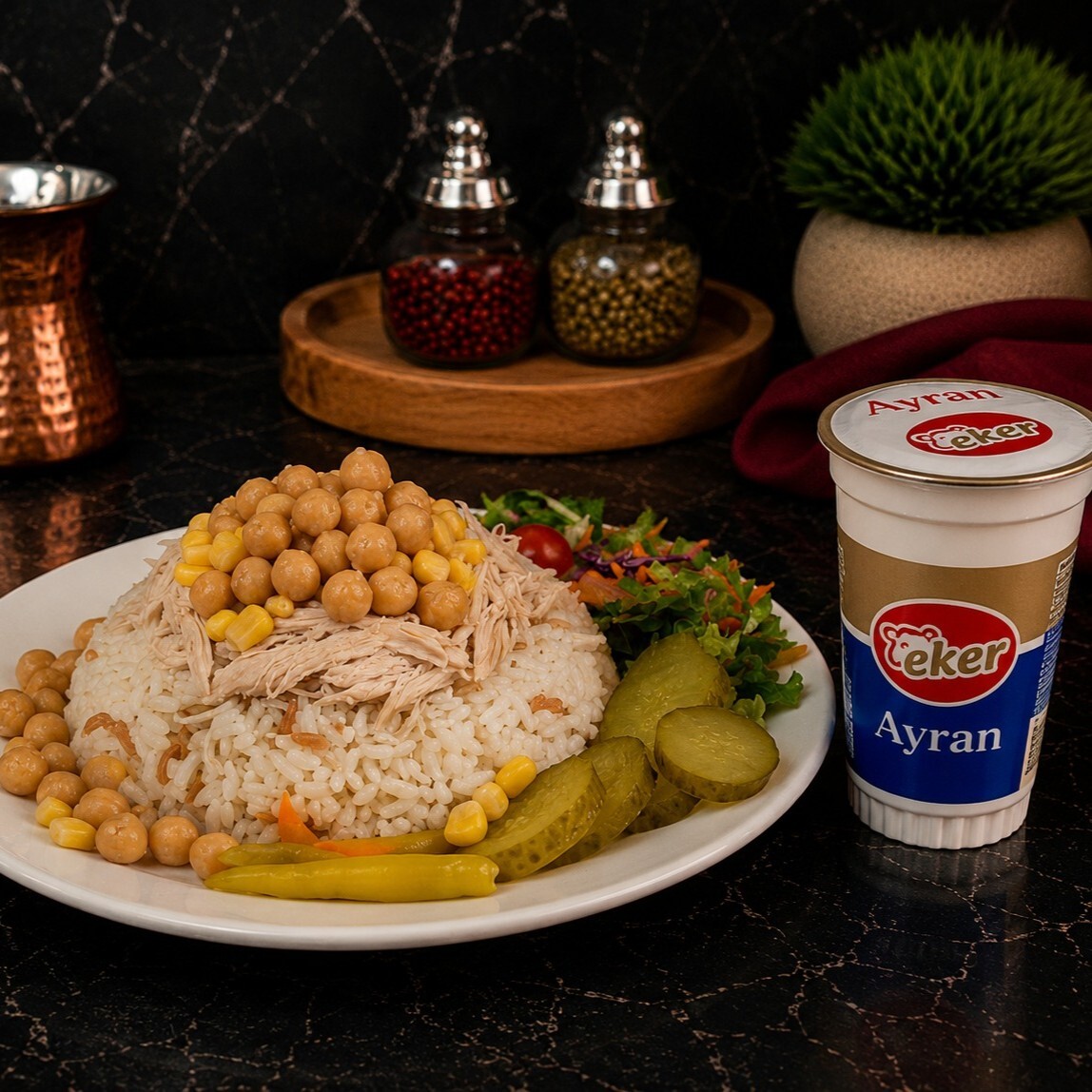 Süper 3'lü Pilav Ayran Menü
