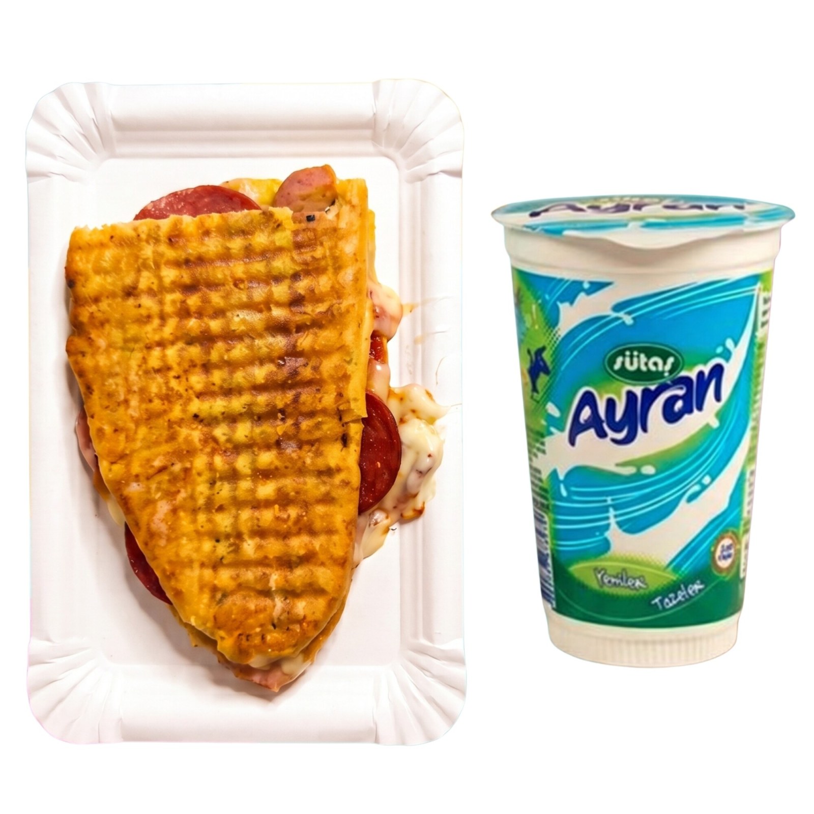 Efsane İkili-Nefis Tereyağlı Tost ve Sütaş Ayran