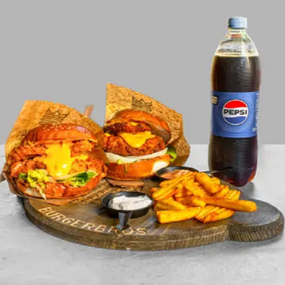 İkili Eco Chicken Burger Menü (100 gr)