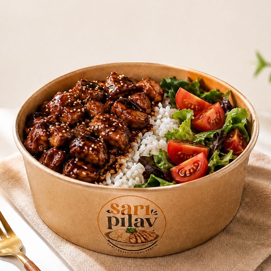 Soya Soslu Tavuklu Pilav Kasesi