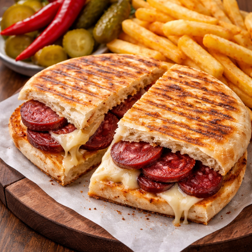 Bazlama Ekmeğinde Karışık Tost