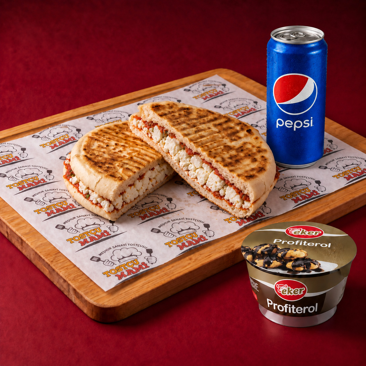Bazlamalı Beyaz Peynirli Tost Menü